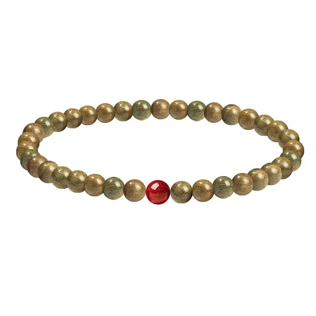 琛宬 【前程似锦财运亨通】精致素雅禅意文玩盘串佛珠新中式复古民族风时尚百搭精致高级感#好运 绿檀 手串 女款