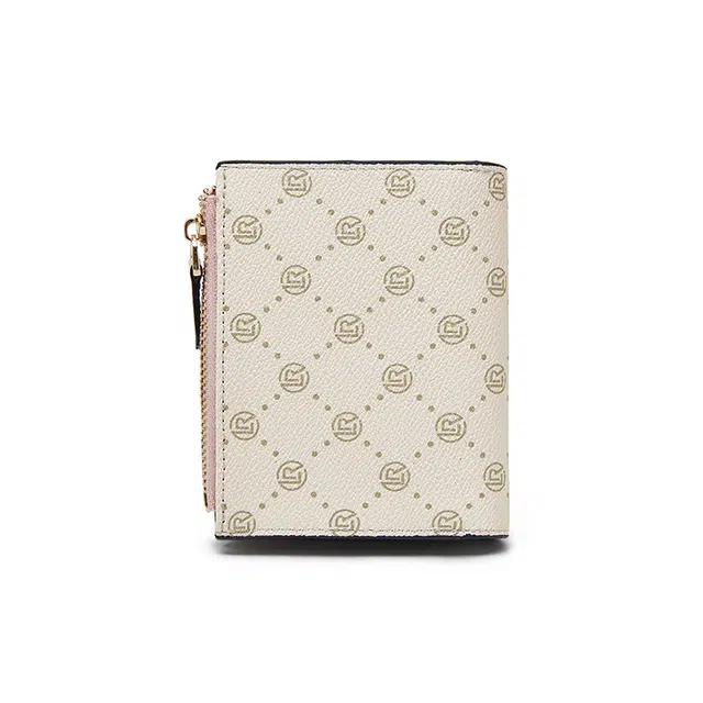 老人头 时尚满印小众设计高级感卡包多功能通勤钱夹 合成革 钱包 常规 女款 粉色