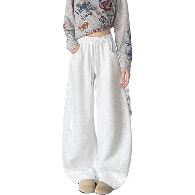 黑马漫画 美式弯刀卫裤男秋季高级感痞帅裤子宽松休闲裤 男女同款