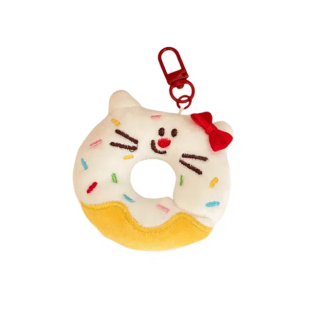 心水好物 趣味卡通甜品公仔可爱少女心甜甜圈搞怪百搭背包装饰 毛绒 挂件 男女同款情侣款