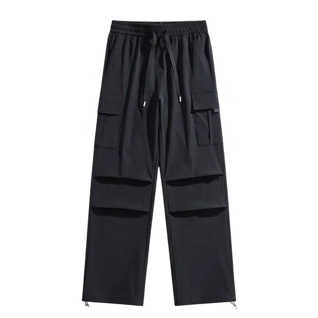 海尔斯 日系大口袋宽松百搭时尚简约工装裤 男女同款