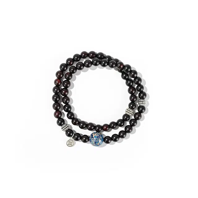 天纵 高油高密 古韵优雅 新中式国潮小众设计高级感  搭配大漆珠转运珠双圈叠戴 财运亨通 招财纳福#好运 紫檀属 手串 男女同款情侣款