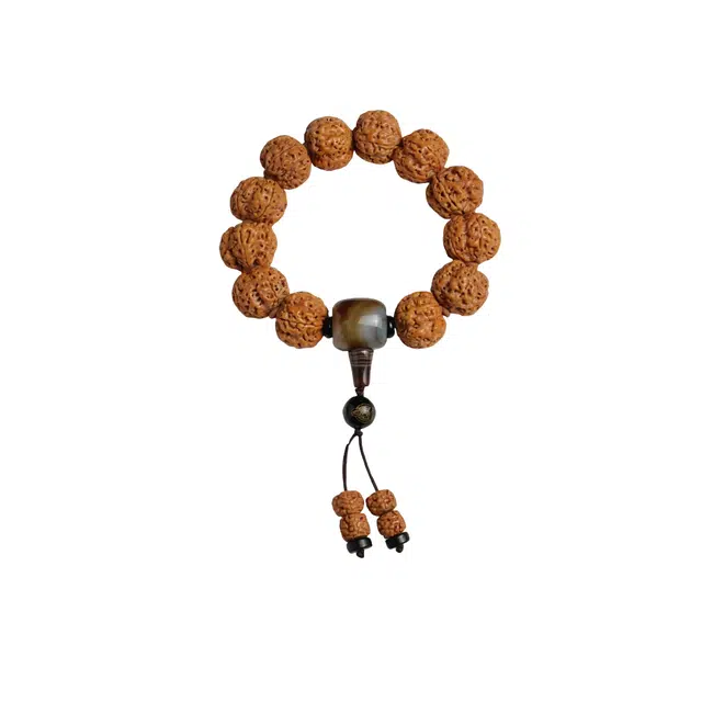 茂琼 新中式国潮民族风高级文玩尼泊尔原籽复古典雅时尚潮流简约大气个性独特高级文玩盘玩念珠#好运 金刚菩提 手串 男款