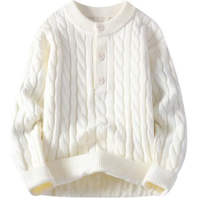 海尔斯 时尚都市高级感打底衫线衣潮流潮牌圆领格子提花针织衫 男女同款