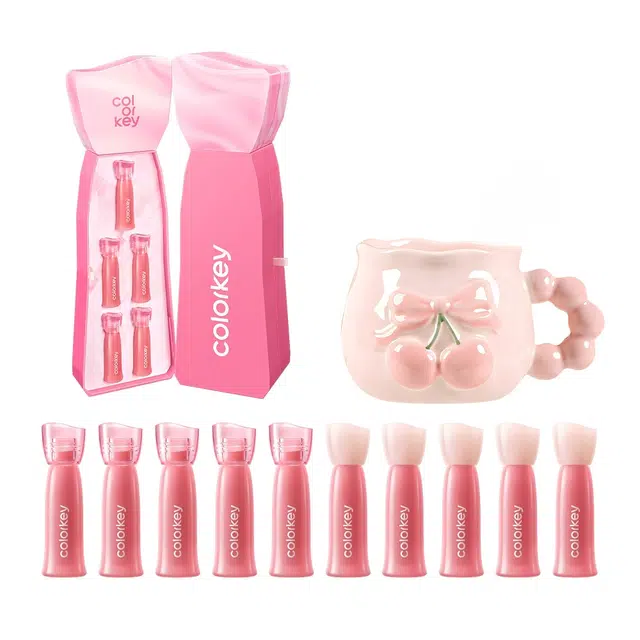 珂拉琪 双生玫瑰系列唇露礼盒 柔雾 易上色持久清透