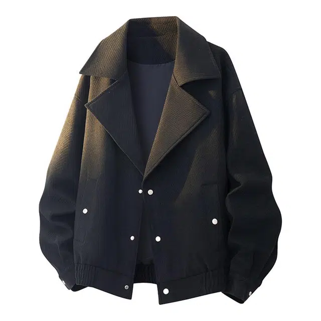 海尔斯 时尚翻领落肩宽松百搭简约夹克外套 男款