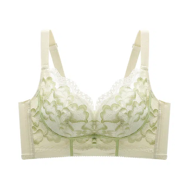 慕梵度 性感纯欲蕾丝内衣女大胸显小胸透气无痕聚拢调整上托收副乳防下垂无钢圈舒适亲肤文胸 女款