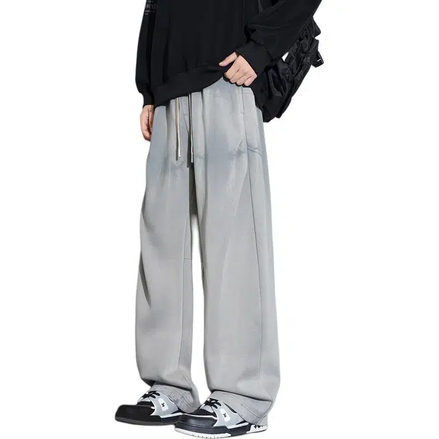 海尔斯 美式简约百搭高街宽松系带休闲裤 男款