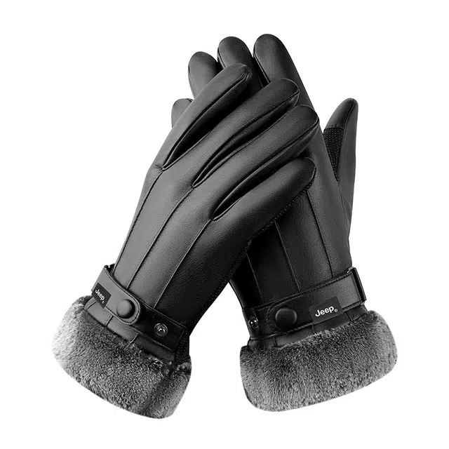 Jeep PU Leather Gloves