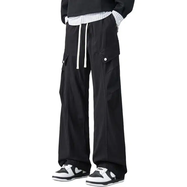 隐狼世家 美式高街工装裤男潮牌纯百搭直筒长裤子休闲裤 男款