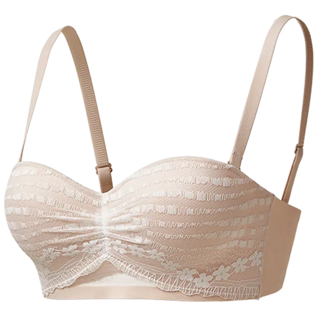 多情猫 两穿可无肩带 小胸聚拢显大半杯性感蕾丝内衣文胸 女款