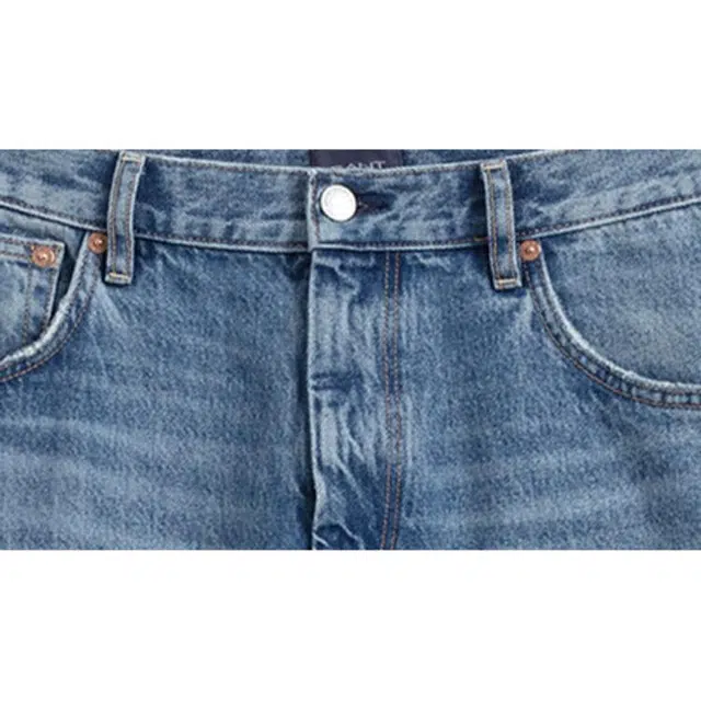 GANT Retro High-Waisted Jeans Light Blue