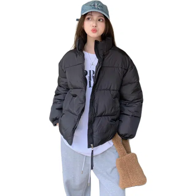 思蓓儿 短款韩版加厚宽松显瘦面包服外套女小个子棉衣潮棉服 女款