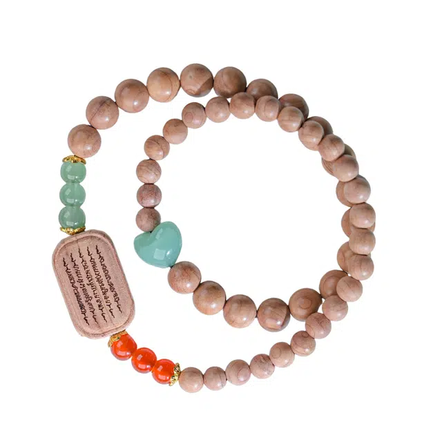 物㯖 国潮小众轻奢高级感念珠易玩易红掌心禅意盘玩新宠极简主义文玩佛珠平安喜乐上岸#好运 柴木 木作手串 男女同款情侣款