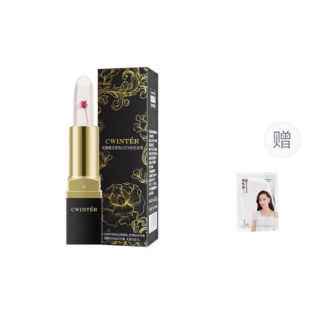 致朵 植物花瓣果冻变色口红金箔唇膏 奶油滋润