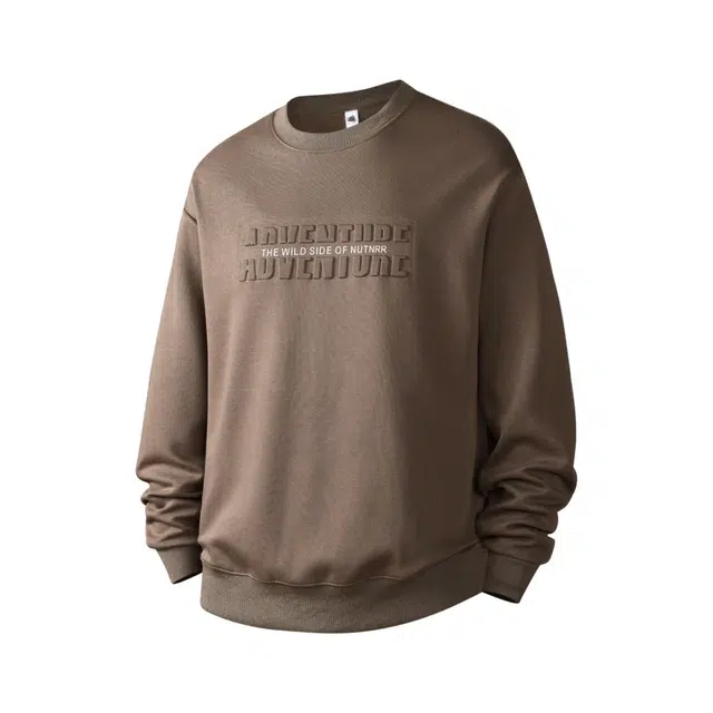 米素力 宽松休闲百搭印花落肩袖潮套头卫衣 男女同款