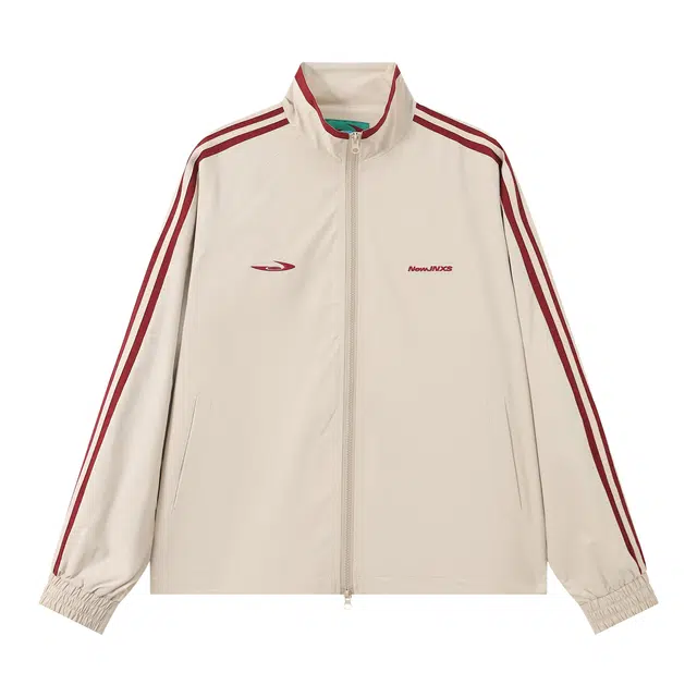 江南先生 城市接力赛 运动户外透气外套休闲织带撞色立领百搭宽松春秋夹克 男女同款