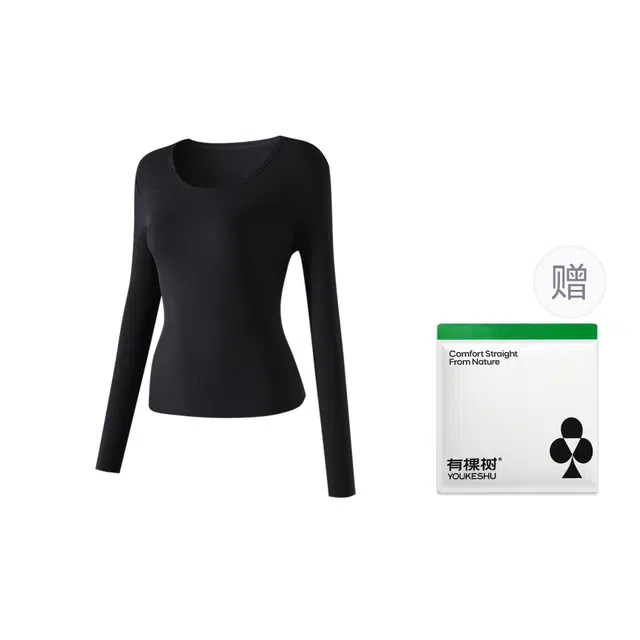 有棵树 轻暖圆领抑菌长袖内搭亲肤打底衣 女款