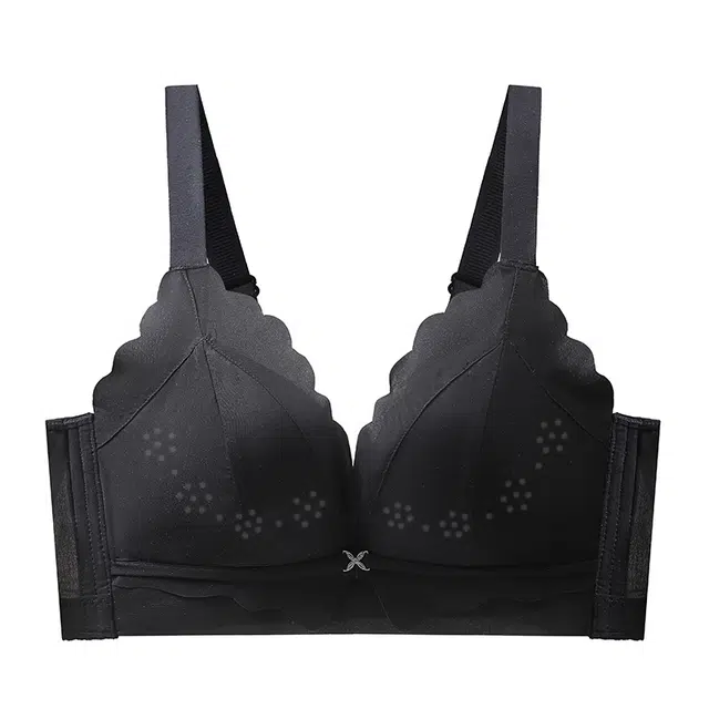 图兰朵 法式小胸聚拢不空杯上托防下垂无钢圈收副乳薄款透气文胸 女款