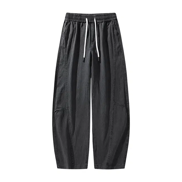 马员外 美式复古弯刀卫裤纯棉运动时尚舒适宽松百搭日常通勤拼接休闲裤 男女同款