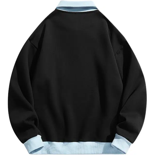 海尔斯 简约时尚百搭拼色舒适长袖卫衣 男女同款