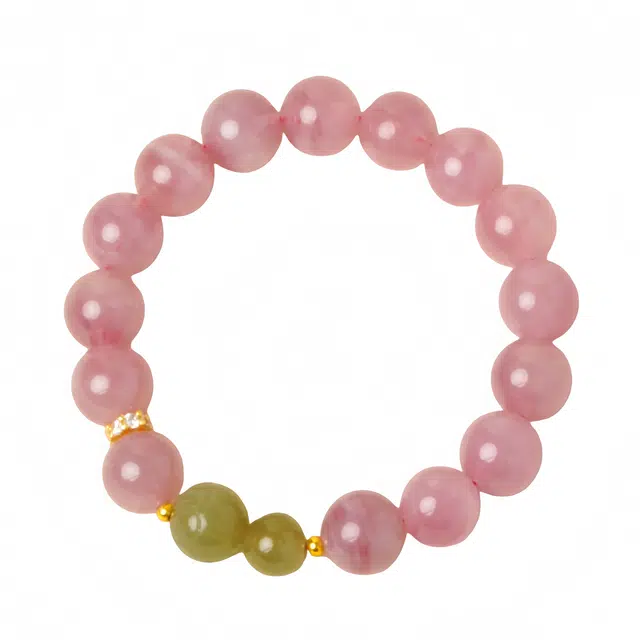 仙园韵 新中式国风招财转运浪漫爱情正缘桃花小众轻奢温柔高级感紫马粉#好运 粉水晶 手串 女款