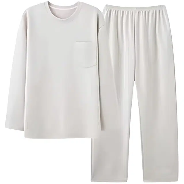 潞优野 轻奢高端品质长袖长裤简约休闲家居服设计可外穿秋冬睡衣套装 男款