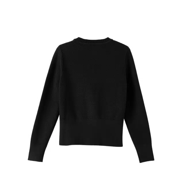 晚白 排扣设计有弹力通勤减龄针织衫 女款