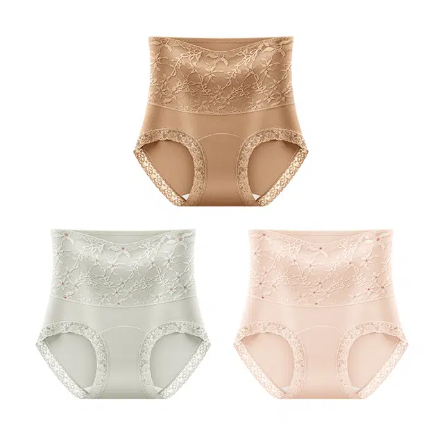 美雅挺 收腹强力收小肚子塑形束腰翘臀收胯大码女士纯色简约高腰三角内裤 女款