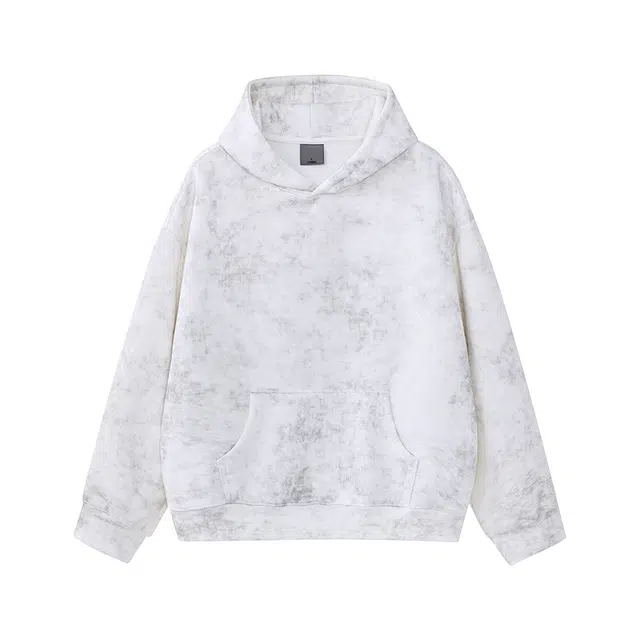 海尔斯 连帽落肩宽松重磅纯色卫衣 男女同款