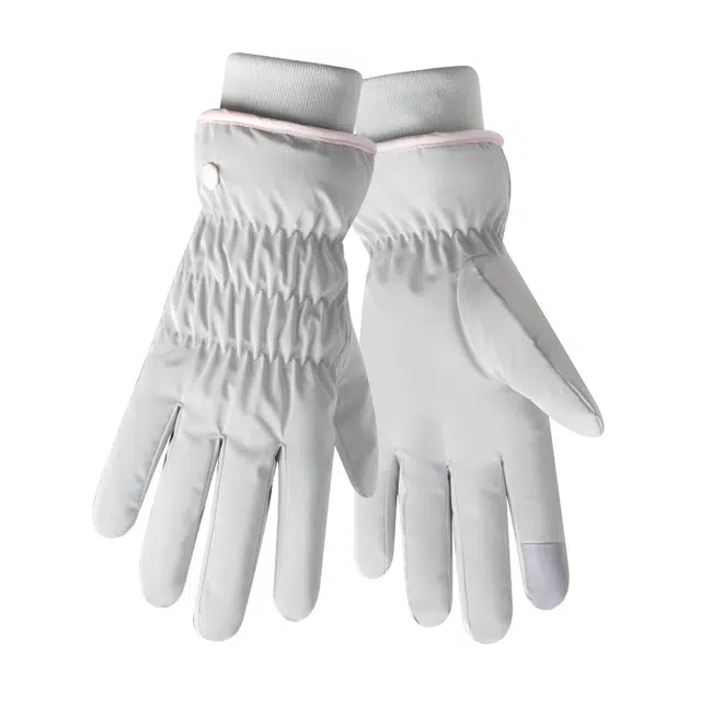 俞兆林 骑行冬季加绒厚防寒骑车电瓶车开车冬天防风可触屏防泼水 加厚 保暖手套 女款