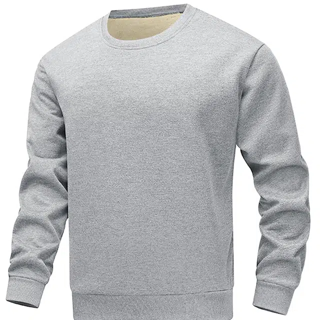 海尔斯 纯色简约圆领宽松长袖卫衣 男款