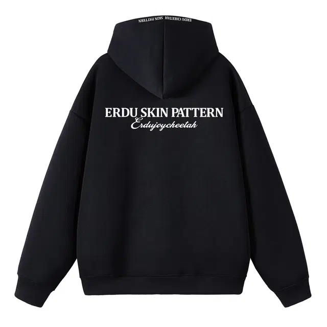 而度 豹纹字母印花国潮小众设计质感拉满宽松版型情侣款百搭连帽卫衣 男女同款