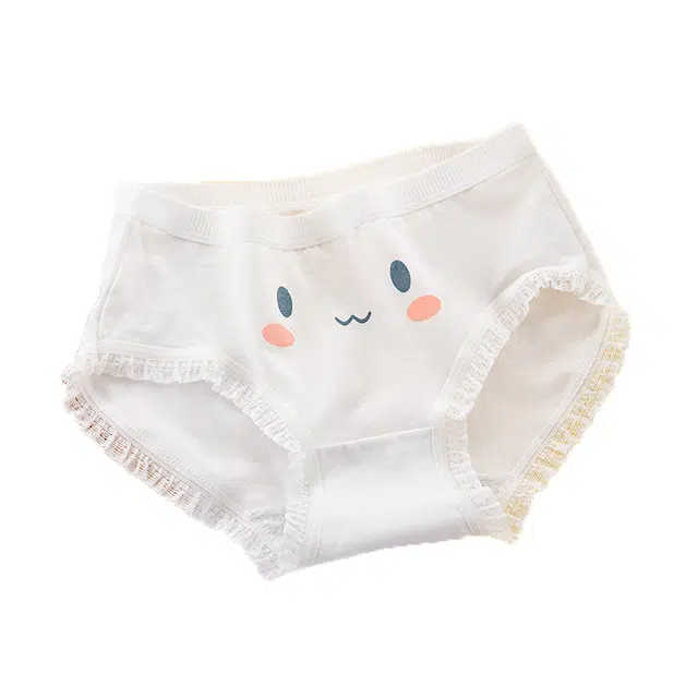 芭芭鸭 卡通小兔棉质亲肤舒适不易夹臀设计纯棉透气裆不勒腿无痕三角内裤 女款