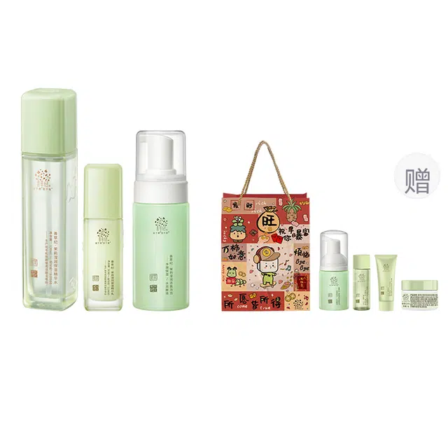 善草纪 三代茉莉水乳洁面泡泡清爽滢润 舒缓保湿滋润补水 干皮专研