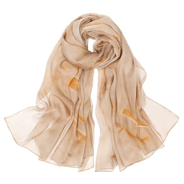 一米画纱 轻盈飘逸出游真丝雪纺印花真丝都市花瓣系列高级纱巾 桑蚕丝 丝巾 女款