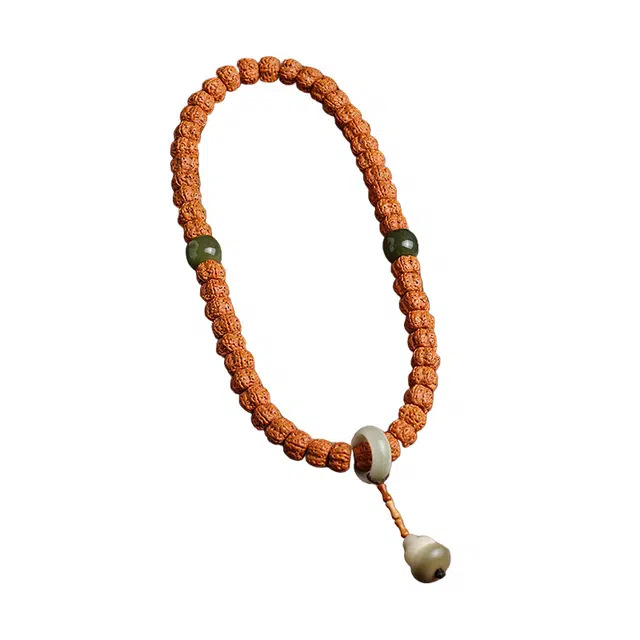 茂琼 新中式国潮风高级文玩盘玩念珠佛珠五瓣龙纹满肉原籽古风#好运 金刚菩提 手串 男女同款情侣款