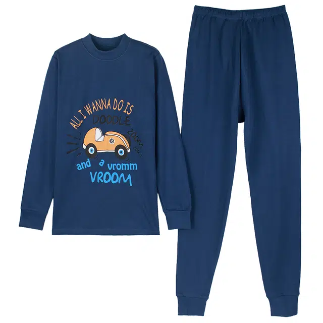 兰缪 纯棉青少年新疆棉棉毛衫秋衣秋裤舒适亲肤校服居家透气内搭打底长袖长裤袖口时尚设计保暖套装 男女同款