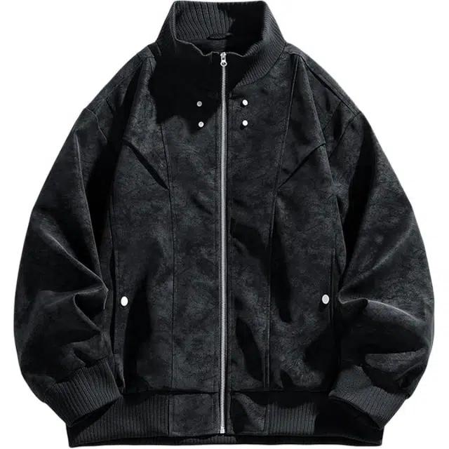 马员外 潮牌翻领宽松夹克外套 男女同款