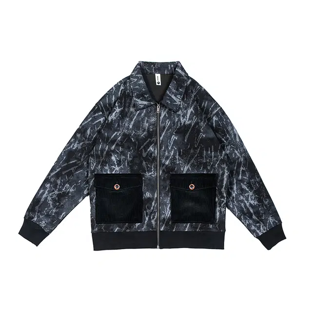 希越 秋冬美式复古扎染宽松解构时尚高街高级感工装卫衣 男款