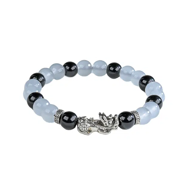 物㯖 国潮新中式百搭轻奢高级文玩盘玩佛珠念珠四海呈祥复古风文艺风转运#好运 黑檀 木作手串 男女同款情侣款