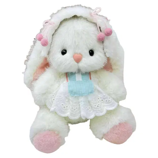 纯兔鼠 会动耳朵的小兔子毛绒公仔自制可录音可爱兔兔 其他手工制作