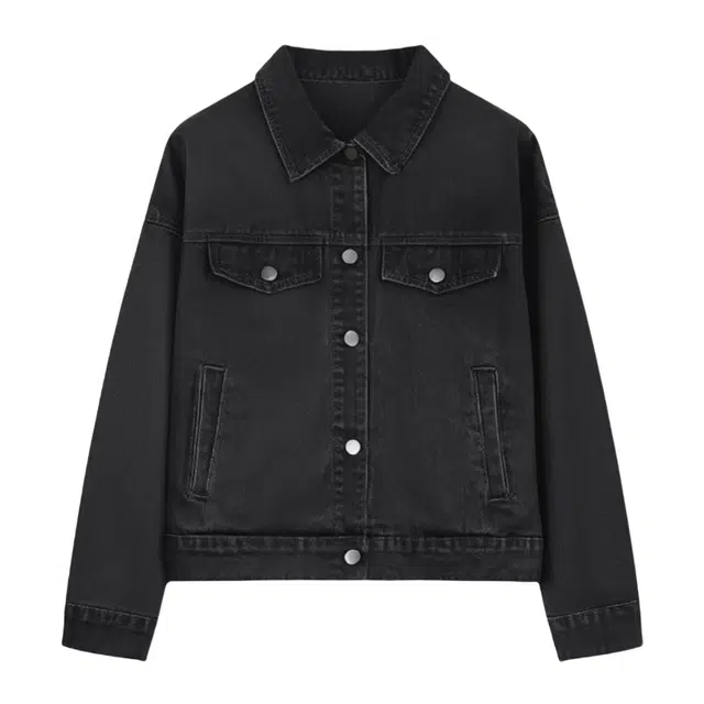 潞优野 时尚百搭经典拼接基础多色撞色牛仔外套 女款