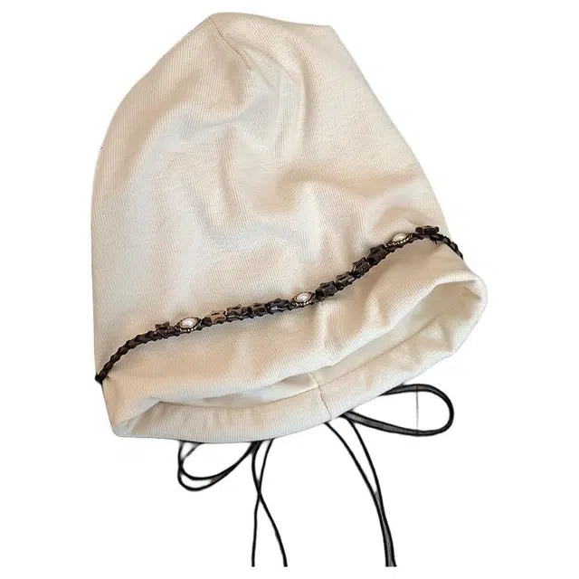 艾佳微 复古串珠流苏堆堆帽显脸小民族风慵懒风百搭大头围温暖舒适 涤纶（聚酯纤维） 帽子 男女同款情侣款