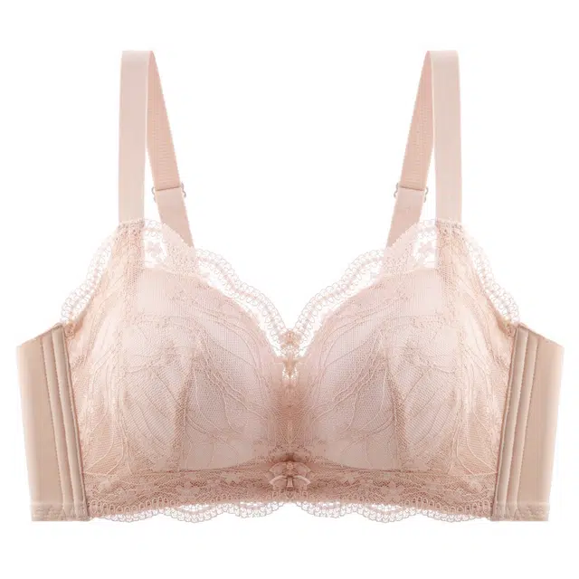 慕梵度 性感纯欲蕾丝杯面内衣女小胸聚拢提拉侧收显大显圆舒适透气吸湿无钢圈文胸 女款