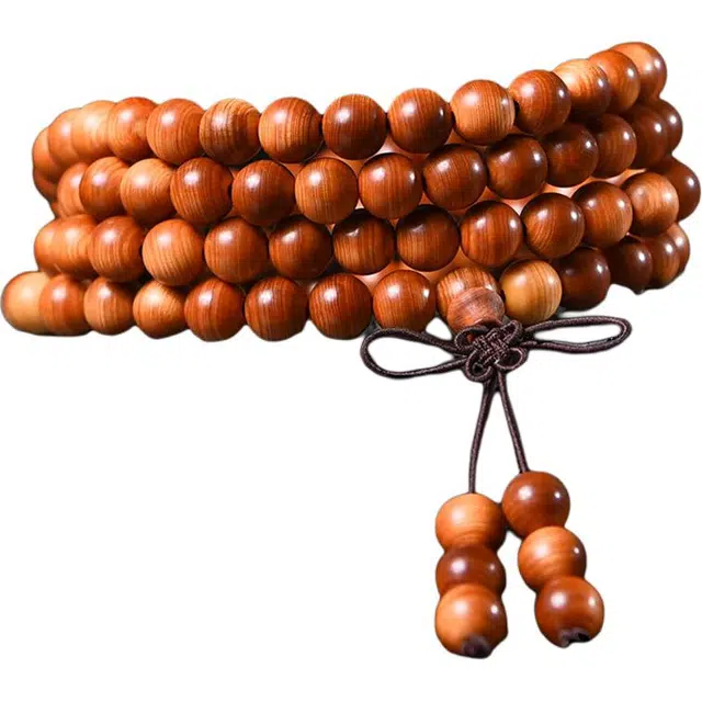 得笙陌 太行陈化老料木质念珠佛珠收藏级文玩#好运 崖柏 木作手串 男女同款情侣款