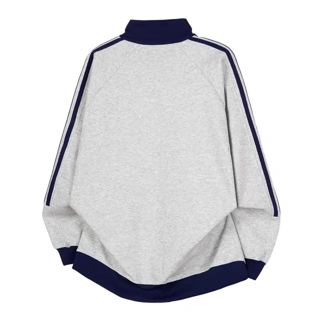【Contrast学院风】蓝精灵 美式潮流教练服勋章字母印花撞色三条杠秋冬季立领拉链休闲拼接嘻哈设计感插肩袖开衫防风外套卫衣 男女同款