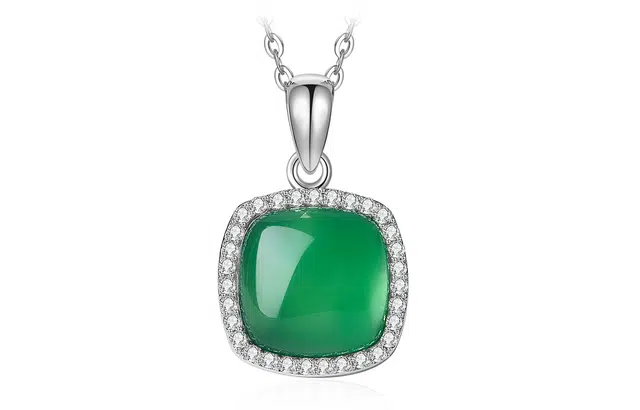 老庙 流光溢彩方块锁骨链 新中式经典时尚设计富贵典雅气质精致简约百搭#好运 玛瑙 项链 女款