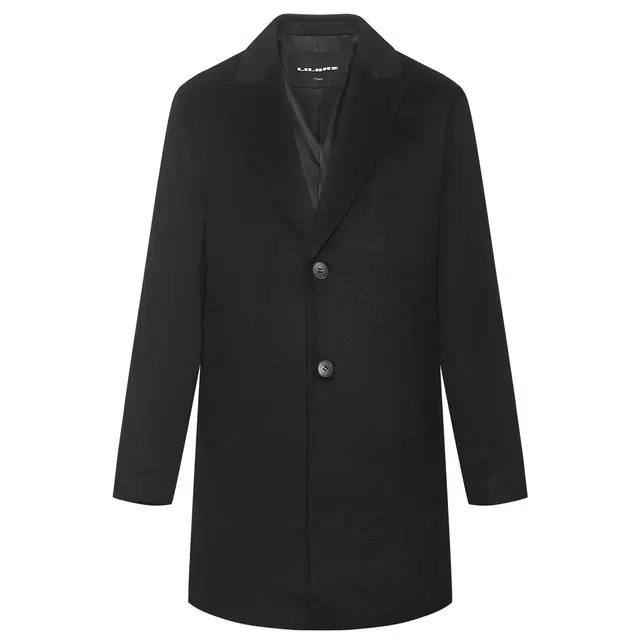 利郎 品位商务保暖绵羊毛戗驳领中长款纯色冬季毛呢大衣 男款