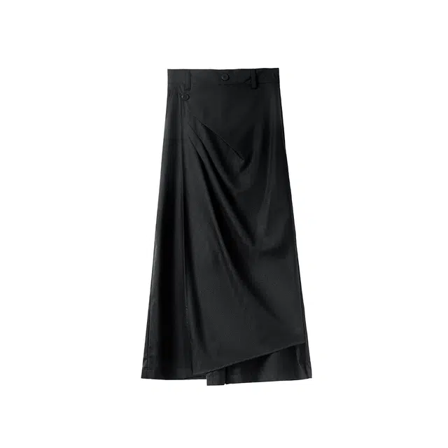 幻象者 原创设计不对称裤裙羊毛混纺八分裤 女款